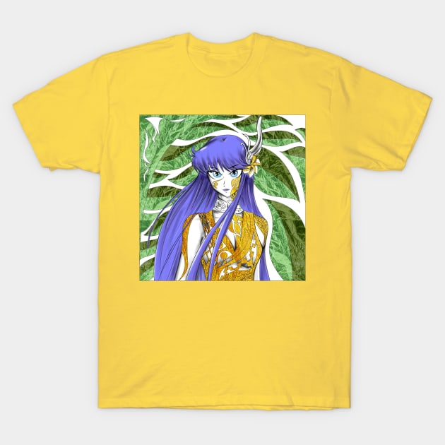 Saori kido, the athena goddess in saint seiya art T-Shirt by jorge_lebeau